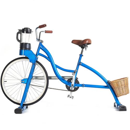 易喜EXI无电源商用家用派对健身独轮车娱乐绿色自行车榨汁机