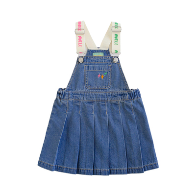 ILOVEJ女童牛仔背带裙