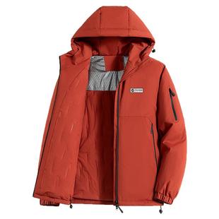 贵人鸟红色棉服男款2025年冬季加厚棉衣男士冲锋上衣外套情侣棉袄