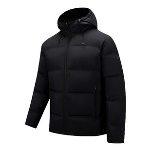 安踏羽绒服男款2025冬季新款无缝连帽面包棉服加厚保暖短款外套