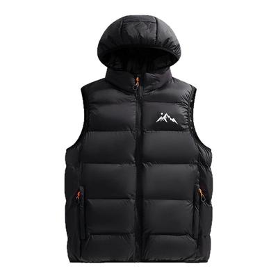 中国航天小众潮牌户外山系宽松拉链无袖连帽棉马甲外套秋冬男女款