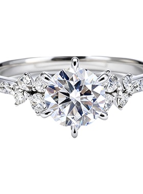 莫桑石钻戒女款情侣一对柏林情书