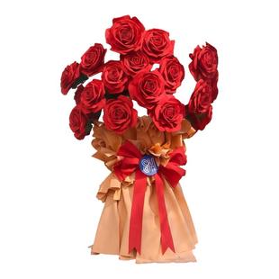 七夕景点商场户外美陈网红拍照打卡大型仿真玫瑰花束包大树装饰