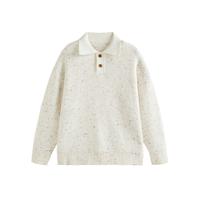 NEVERNEED撞色翻领polo领毛衣男