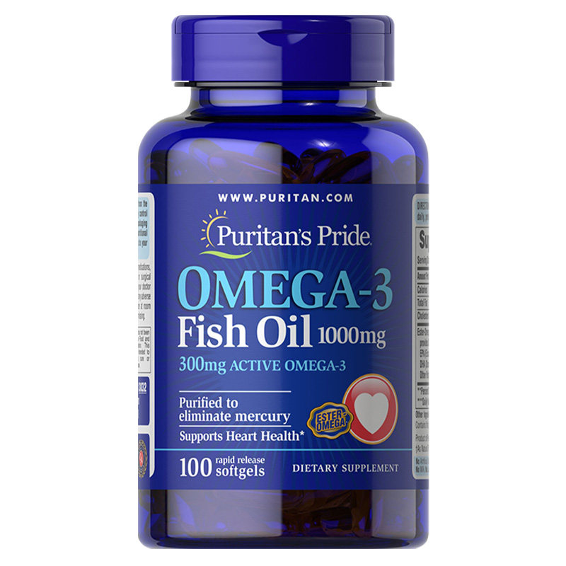 普丽普莱官方旗舰店正品美国omega-3深海鱼油软胶囊1000mg*100粒