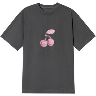 SALT.P可颜【男女同款】樱桃纯棉圆领短袖T恤宽松落肩AC35360020