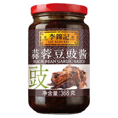 李锦记蒜蓉豆豉酱368g凉拌酱火锅蘸酱调料干锅酱菜肴调味料拌饭酱