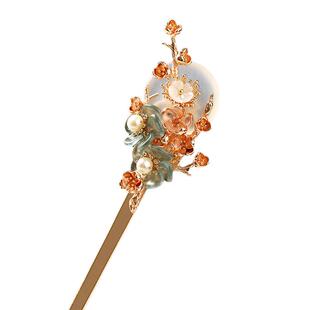 青雀记原创古风简约步摇簪子古装新中式汉服旗袍头饰女广寒谣发簪