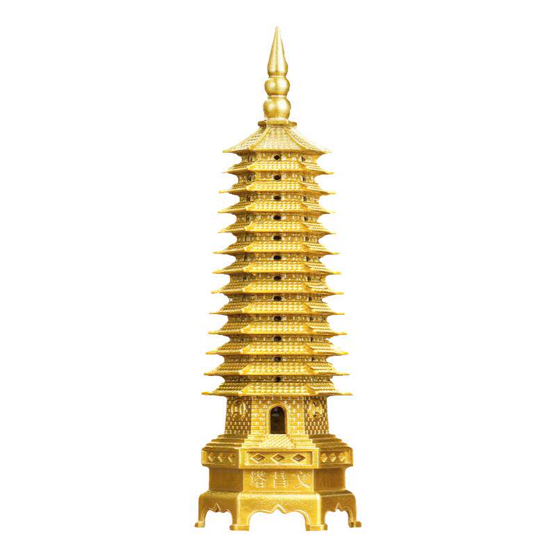 纯摆件黄铜文昌塔九层十三层学生装饰摆件