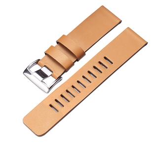 真皮表带等宽皮表带 适配简约男女情侣表W系列三宅一生手表带22mm