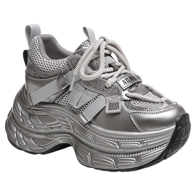 厚底内增高老爹鞋女款小个子单鞋