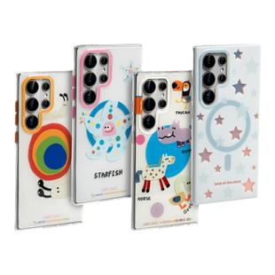 CARECASE 创意印花系列磁吸手机壳 适用于三星s24 s25 Plus Ultra 独立按键 原创设计 高级可爱 磁吸支架组合