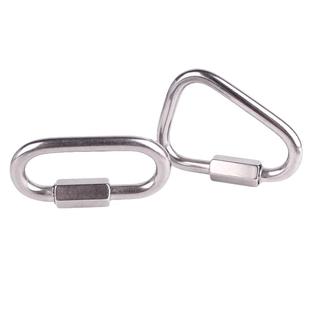 304不锈钢连接环登山扣梅陇锁扣三角扣椭圆形狗链扣保险安全快挂