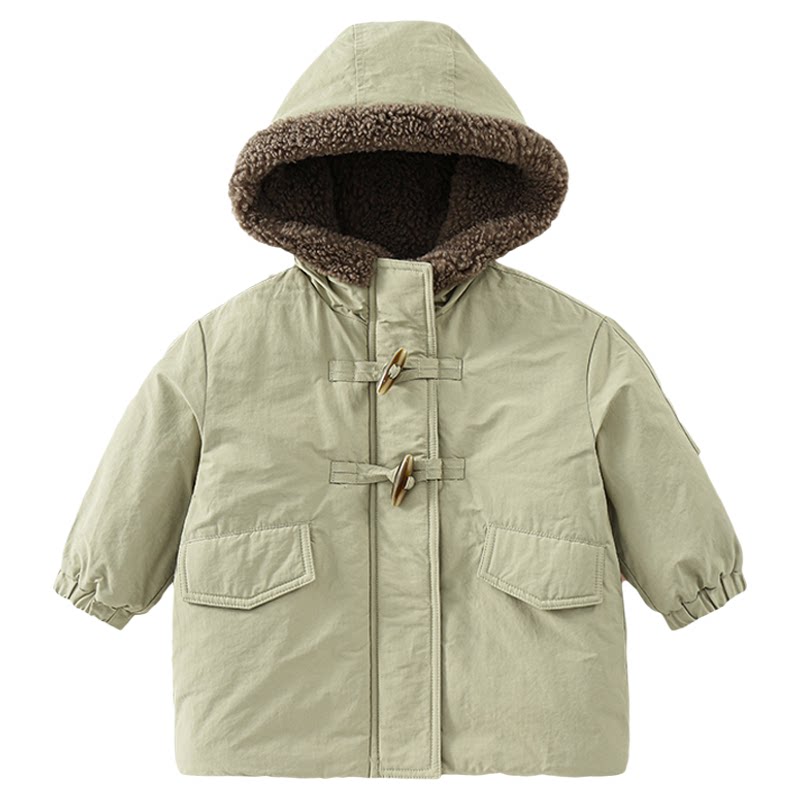 imau奕玛童装连帽棉服加厚保暖