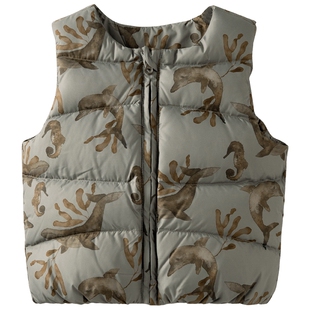 [花语小镇]aqpa儿童婴儿羽绒马甲三防加厚冬装保暖宝宝绒背心外穿