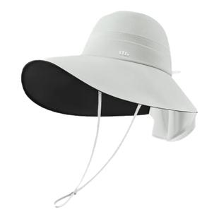 蕉下黑胶大帽檐渔夫帽防晒帽女款遮阳防紫外线帽户外爬山太阳帽子