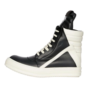 自主线Rick真皮Ro鞋子高帮倒三角美式ro板鞋男款增高运动鞋女高街