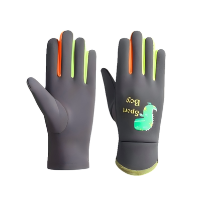 加绒防泼水儿童保暖手套防风防寒秋冬季3-12岁男女童大童滑雪玩雪