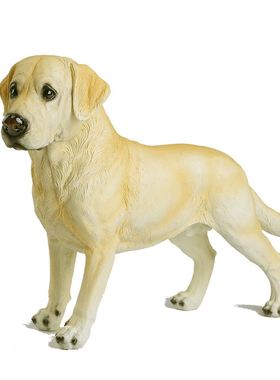 拉布拉多仿真狗书房树脂工艺品