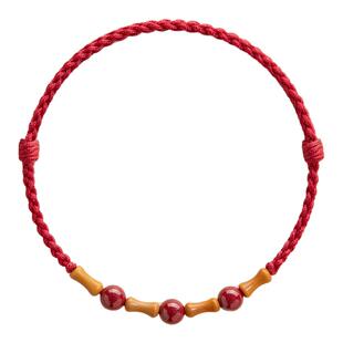 普陀山红绳编织手链学生考试幸运物中高考金榜题名上岸竹节手绳女