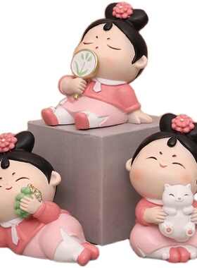 创意古风装饰小摆件汽车办公桌面