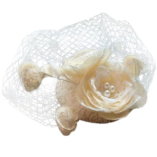 法式赫本白色复古面纱网纱小礼帽头饰汉洋折衷头饰影楼造型配饰发