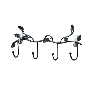 免打孔墙壁铁挂衣架北欧衣帽钩墙上置物架玄关钥匙门口北欧挂钩