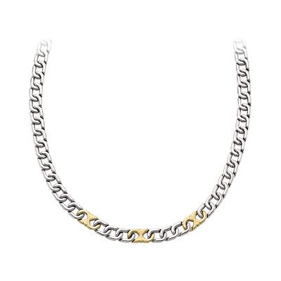 【自营】易烊千玺同款Armani阿玛尼男士项链钢质粗链撞色男生礼物