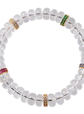 宫里上新虹韵晶华白水晶手链