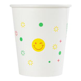 100只装一次性纸杯家用精品杯子商用茶水杯冷热饮可乐奶茶咖啡杯