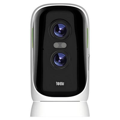 神眸BC4Pro+双目800W高清摄像头360度可视免插电免流量太阳能监控