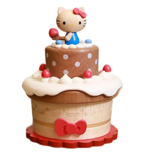 森活木趣helloKitty猫蛋糕音乐盒八音盒女孩圣诞礼物生日礼物女生