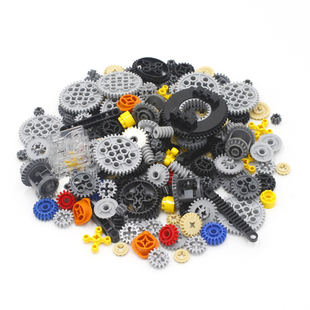 兼容乐高积木科技机械齿轮小颗粒零配件益智拼插10男孩子散装称斤