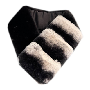 整皮水貂毛配青紫蓝皮草围巾 短款獭兔毛真毛气质百搭围脖女秋冬