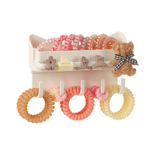 发饰收纳盒壁挂墙上儿童卫生间女宝发卡头绳首饰品盒宿舍发箍神器