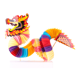 新年元宵小纸龙舞龙舞狮手工艺品玩具剪纸中国风特色传统国潮礼物