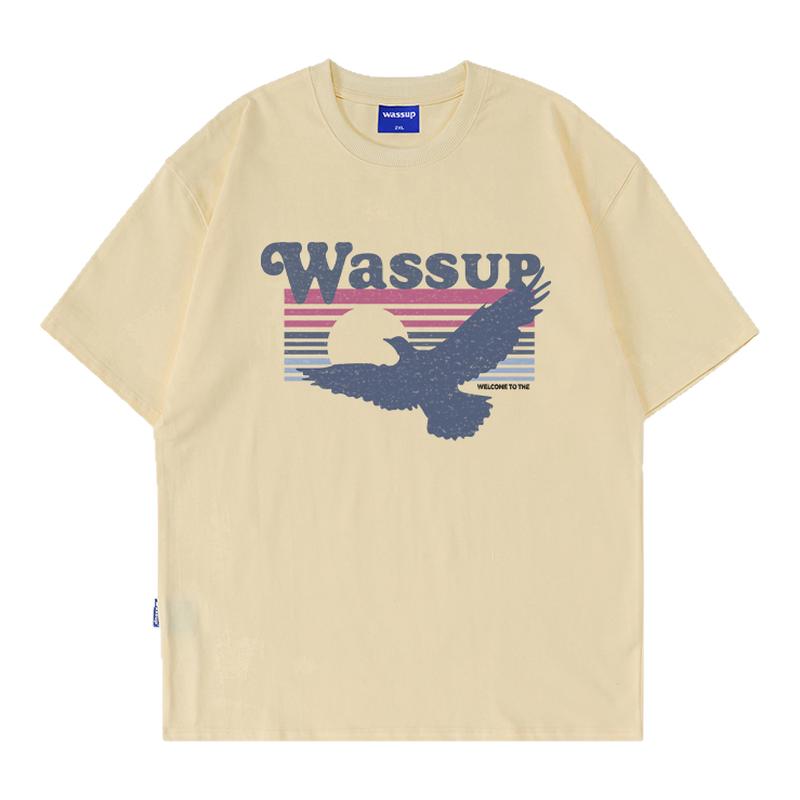 WASSUP潮牌飞鸽T恤短袖男女夏季