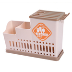 筷子篓置物架壁挂式免打孔沥水筷子笼筒家用北欧筷勺子刀架收纳盒