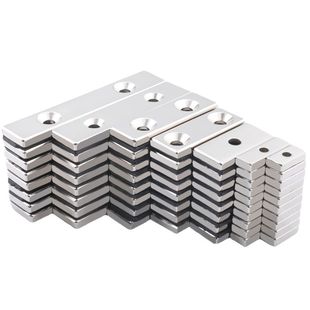 强力磁铁方形带孔钕铁硼磁石长条形沉头孔吸铁石超强吸力磁钢贴片