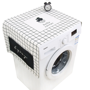 北欧大理石现代简约冰箱罩防尘防晒滚筒洗衣机盖布防水床头柜盖巾