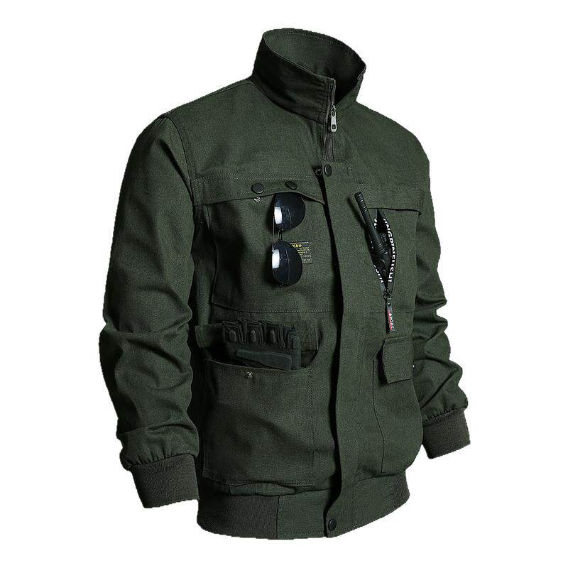 纯棉工作服套装男劳保服春秋加厚电焊服防烫耐磨建筑工地工装定制