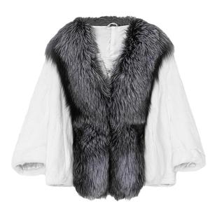 海宁2025年轻新款水貂皮草外套女气质名媛狐狸毛貂皮大衣短款披肩