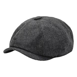 2022新款春夏季男帽人字呢可调节鸭舌帽中老年贝雷帽导演帽遮阳帽