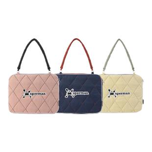 Xuperman许昕推荐14寸16寸高颜值通勤菱形纹手提包单肩电脑包