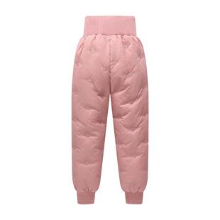 罗蒙儿童高腰羽绒裤内胆女童秋冬季加厚外穿保暖裤子内穿东北棉裤