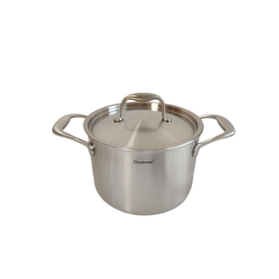 卓德铭18/10三层钢点焊钢盖3.5L双耳汤锅20cm煲炖煮锅煮粥电磁炉