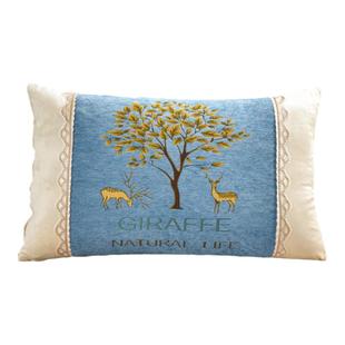 千鸟格雪尼尔长方形靠枕沙发靠垫客厅卧室床头靠背大抱枕定做腰枕