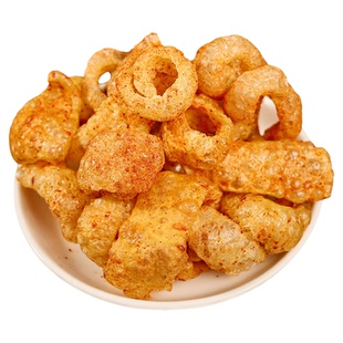 云南特产泰式油炸猪皮香麻辣椒盐味开袋即食脆猪皮卷干货网红零食