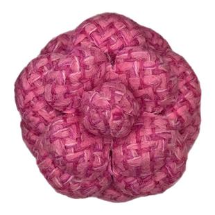 高档山茶花胸针小香风布艺粗花呢胸花别针复古时尚西装大衣配饰品