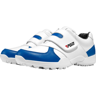 PGM儿童高尔夫鞋魔术贴男童运动鞋女童防水球鞋青少年童鞋小白鞋